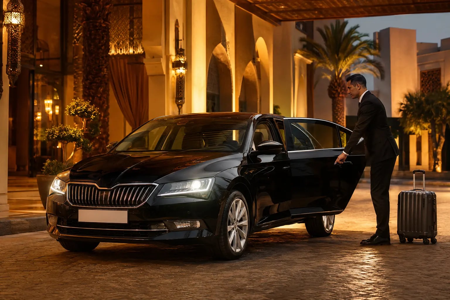 Chauffeur MarocRide au volant du Skoda Superb