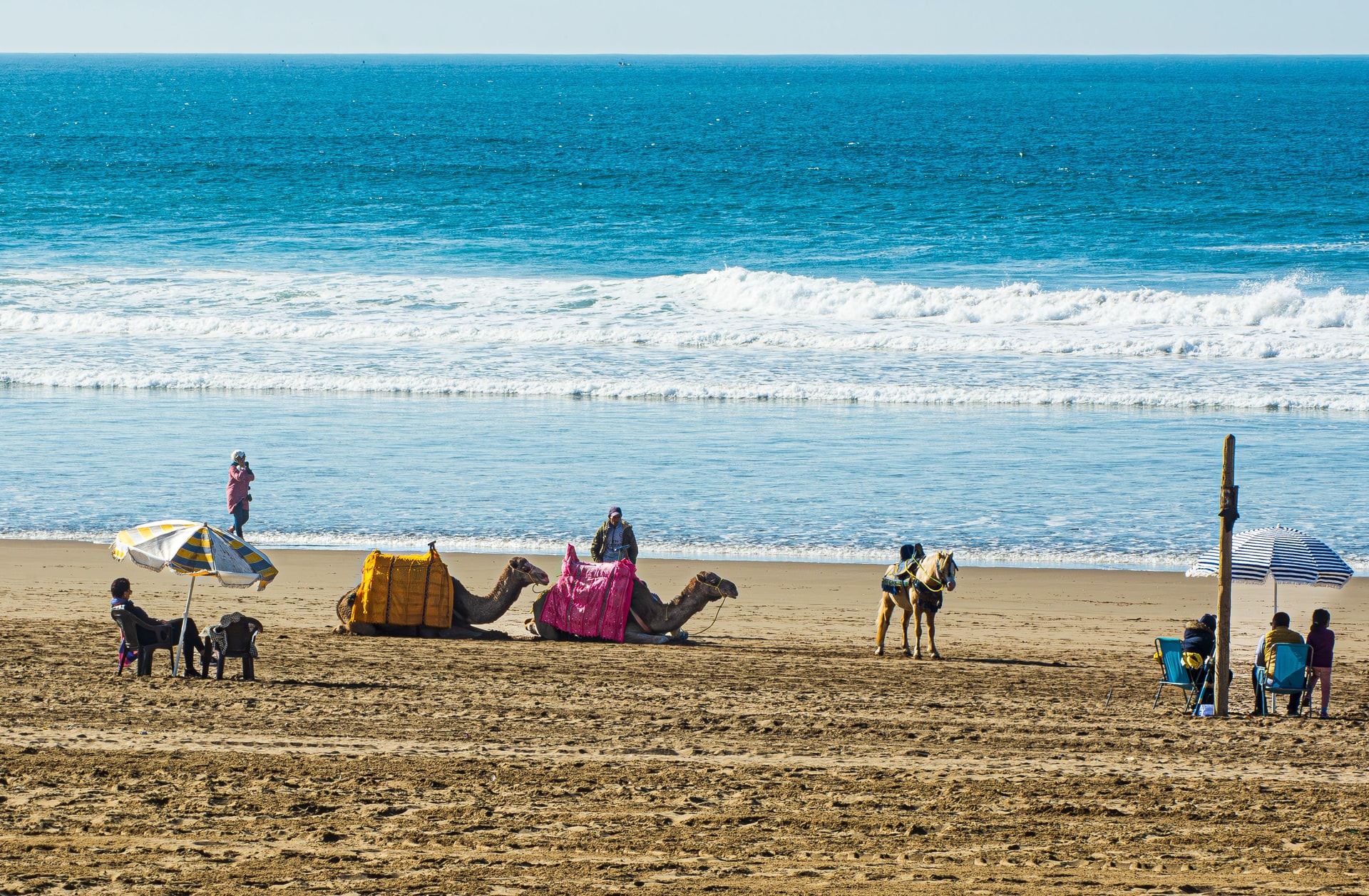 Dromedarritt am Strand von Essaouira